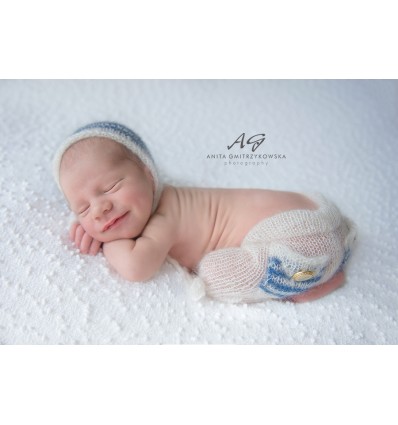 Kocyk kuleczki na beanbag ORCHID Weiß