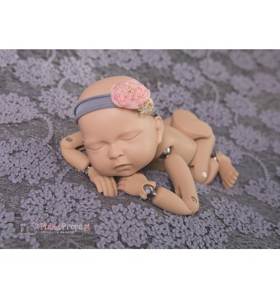 Beanbag cover lace with sequins - grey