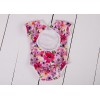 Lace rompers with straps PLUM