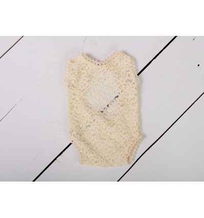 Lace rompers with straps PLUM