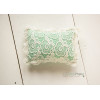 Mint pillow with silk