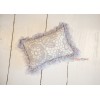 GREY pillow with lace