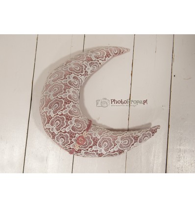 księżyc z gipiurą i opaską brudny róż