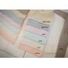 beige, light blue, mint, light beige, pink