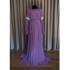 LAVENDER Maternity dress with lace